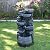 Litedeer Cascading Stone Water Fountain with LED Lights - Perfect for Christmas, Home, and Outdoor Garden Décor | Large 40-Inch Tall Free-Standing Patio Fountain with Pump, Model DGF-173012, Gray