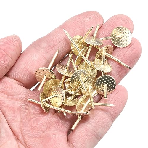 Image of uxcell Picture Hangers, 45pcs 20lbs - Metal Picture Hanging Kit, Nail Hooks for Home Office Hanging Photo Clock Mirror Decorations (Gold)