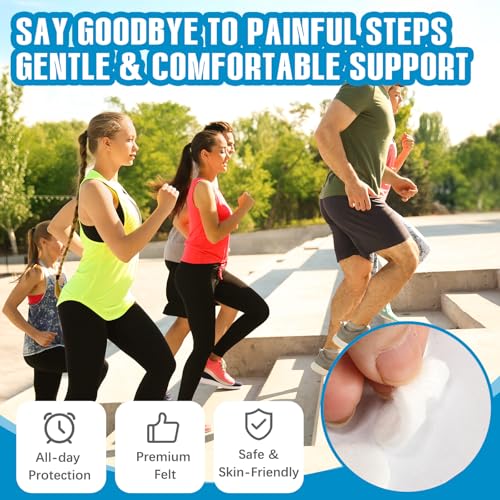 Image of Breling 120pcs Corn Cushions Callus Pads Soft Felt Oval Corn Removers Cushions Protectors for Feet Self Stick Adhesive Foot for Toes Relief Pain from Blisters Heel Frictions (White,Oval)