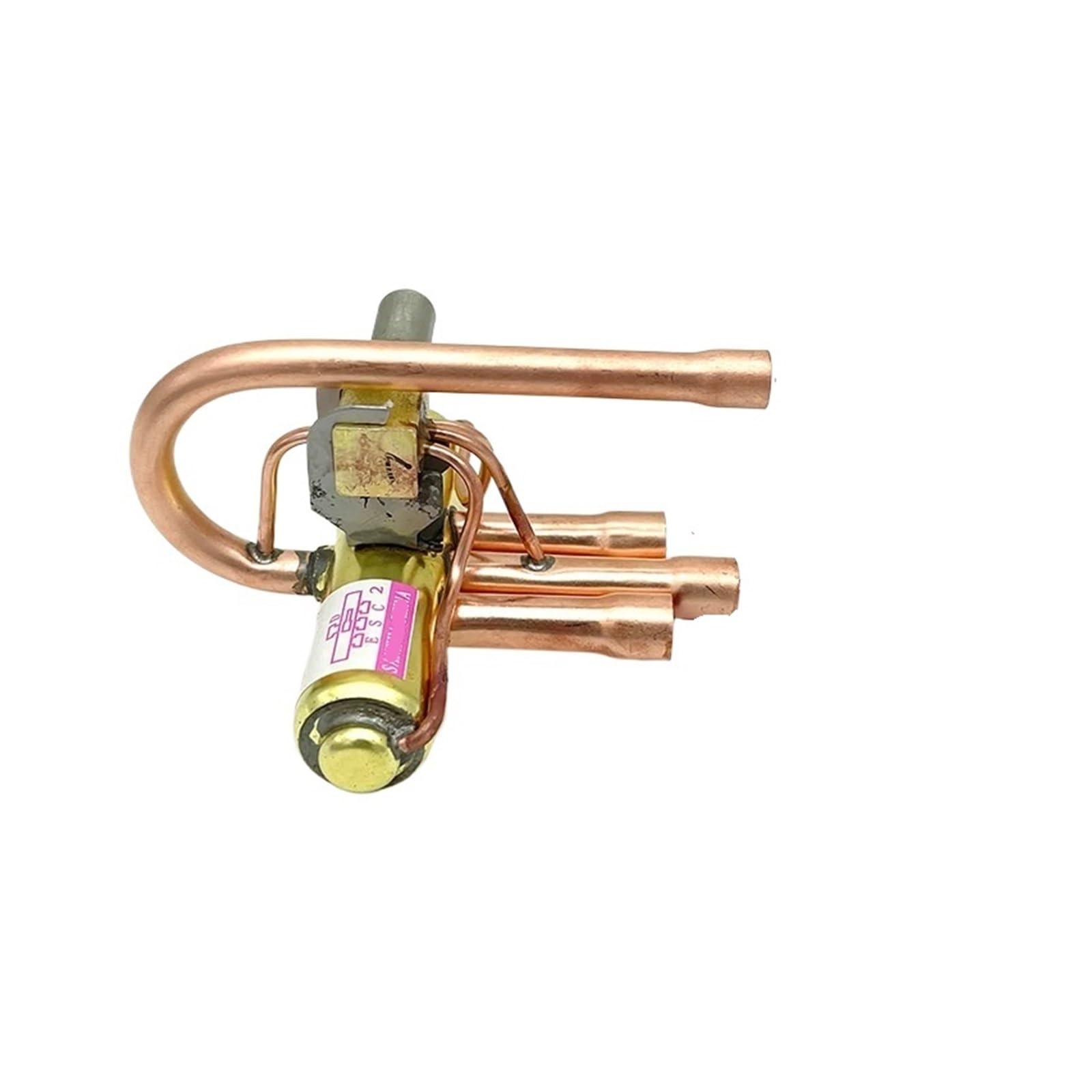 Hizon 1P Four-Way Valve Four-Way Reversing Valve Four-Way Valve Accessories Coils ，Compatible For Midea ，Compatible For Gree，1-12P Air Conditioner Air Energy(1P Four-Way Valve)