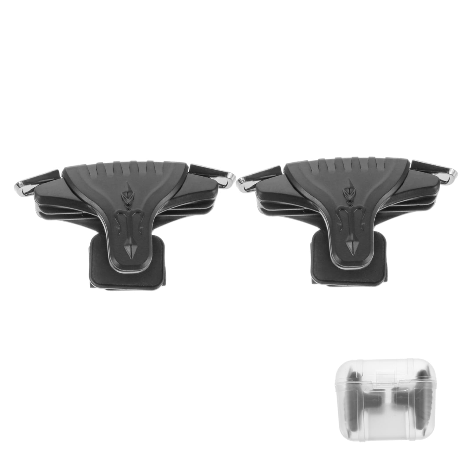 LALAFINA Blue Shark F01 Shooter Game Trigger Controller for Mobile Phones, Steel Black Gamepad Accessory Physical Button, High Precision Gamepad for Fps Gaming