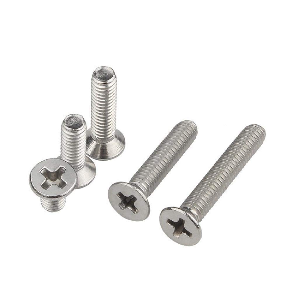 304 RVS Cross verzonken Grote Platte Hoofd Schroef, Cross Ronde Hoofd Machine Draad Grote Paraplu Hoofd Machine Schroef M2M3M4M5M6-M5*20 * 50 alleen