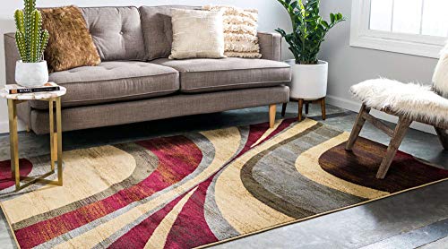 Tapete rectangular Unique Loom 155x245 cm Beige y rojo miniatura 2
