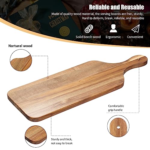 Set de 6 tablas de cortar de madera acacia con mango miniatura 3