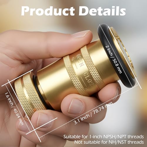 Image of 1.5 inch NH /NST Fire Hose Nozzle, Brass Fire Equipment Spray Jet Fog Nozzle, Max. 100psi
