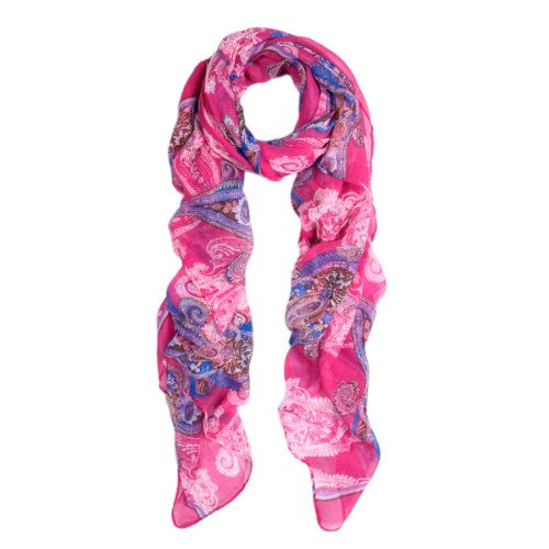 TrendsBlue Elegant Vintage Paisley Graphic Scarf