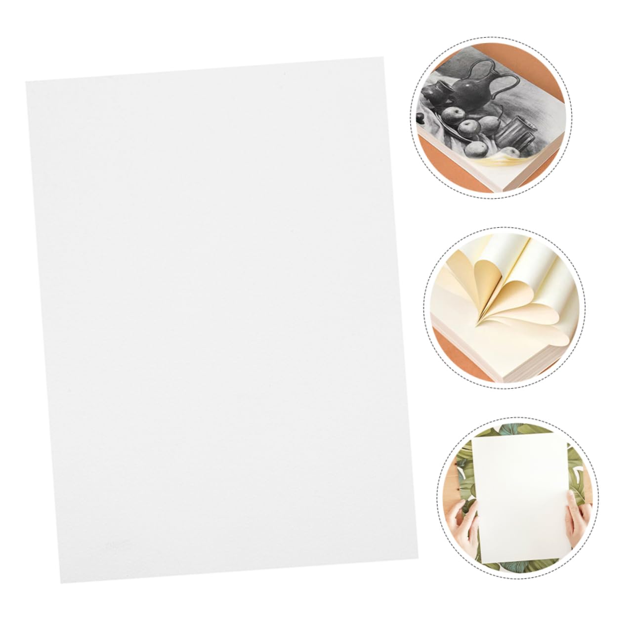 Aquarellpapier A4 100 Blatt Weiß, Dickes Papier zum Malen | Stabile Oberfläche für Farbe, Künstlerpapier für Wasserfarben, Zeichnen und Studierende