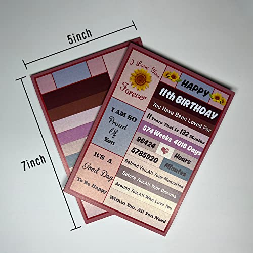 Sutjxc CARD-001 11Th Birthday Card For Girls - Birthday Gift For 11 Year Old Girls,Gifts thumb #1
