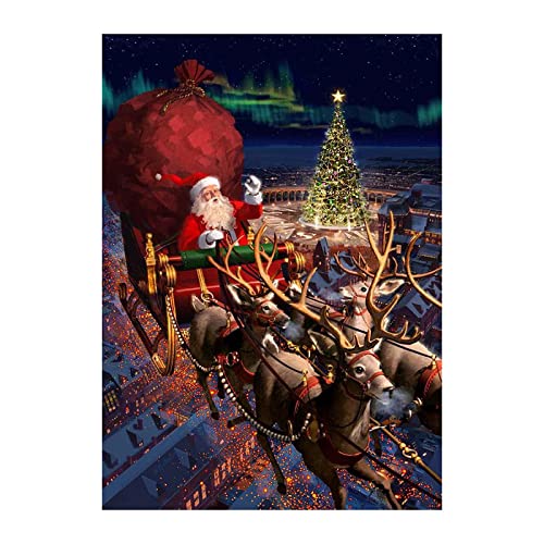 Cadeau de Noël original avec cette grande impression sur toile Père Noël pour surprendre vos proches
