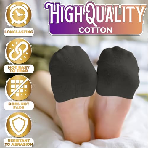 5 Pairs Cotton Toe Socks Women Half Socks Toe Covers for Women Toe Topper Socks Women Socks With Toe Slots Half Socks for Women Cotton Half Socks for Women Mule Socks Women Toe Cap Socks For Clogs3