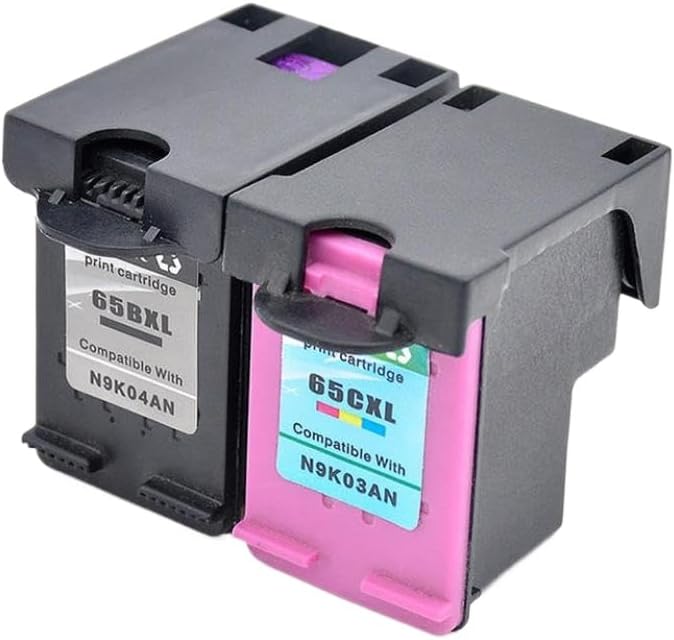 65XL ブラックとトリカラーの再生インク カートリッジ セット Deskjet 2000 2600 3723 3755 プリンタに
