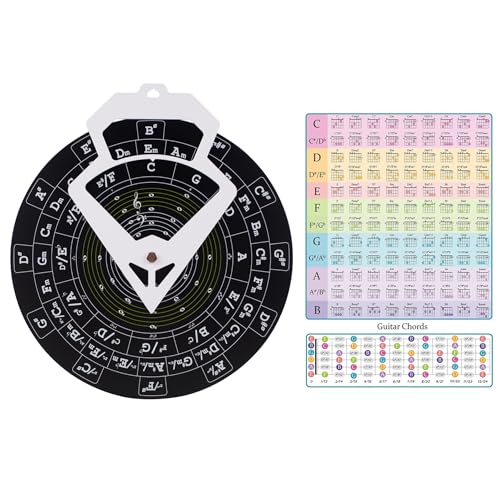 Image of Rockhouse Circle of Fifths, Black Large PC Chord Wheel Music Theory Tool
