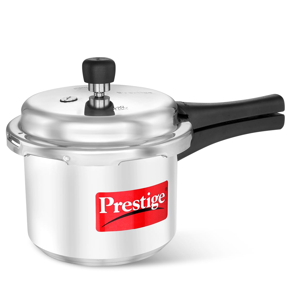 Popular Virgin Aluminium Precision Weight Valve Outer Lid Pressure Cooker, 3 L (Silver)