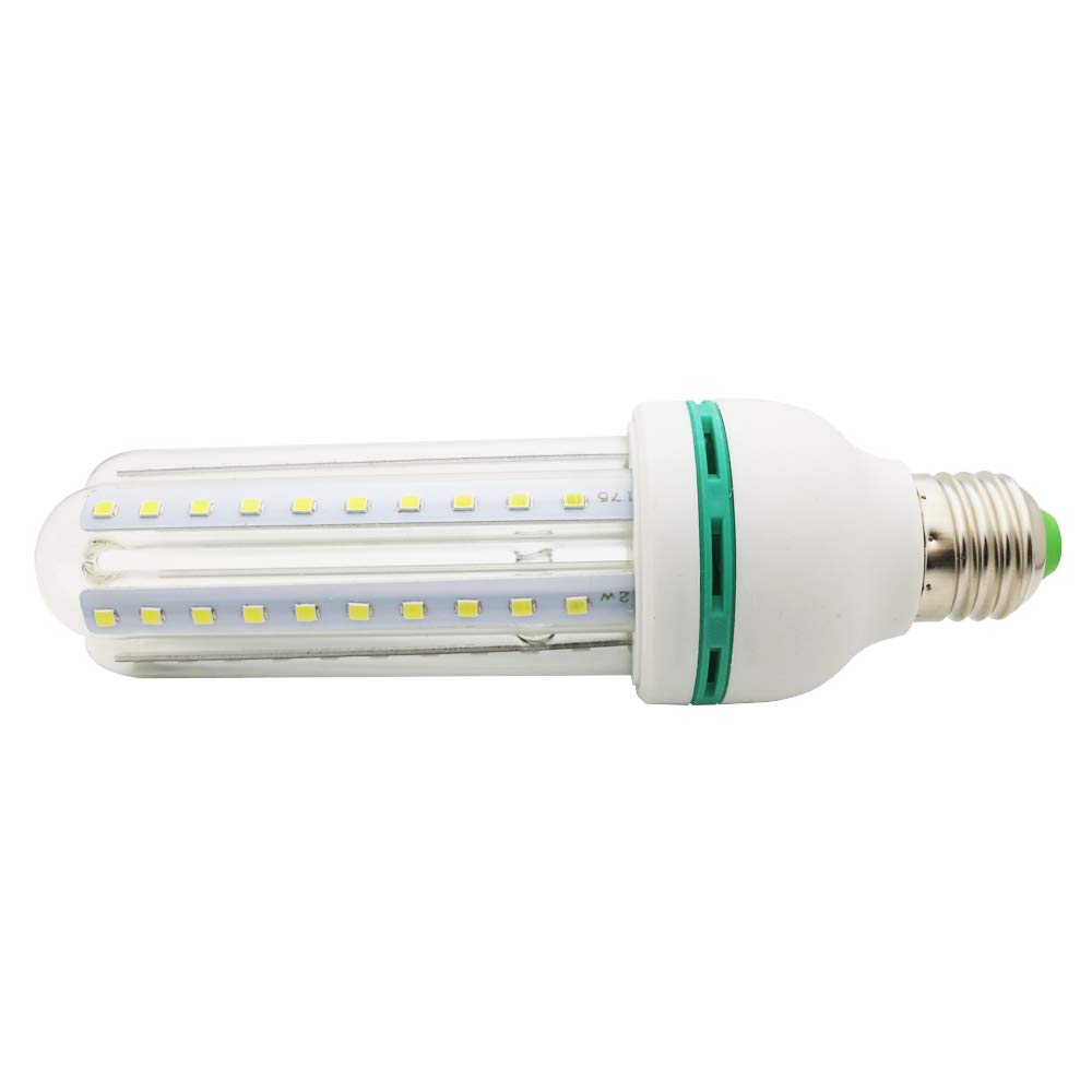 Mengjay - Bombilla LED E27 en forma de U, cabeza de espiral, 12 W (equivalente a 100 W), luz blanca fría 6000 K, 1200 lúmenes, 53 x 170 cm- (20piezas)