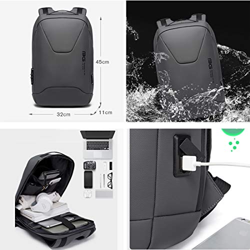 班歌\Bange Store BANGE Water Resistant Anti-Theft Laptop Backpack Black - Image 7