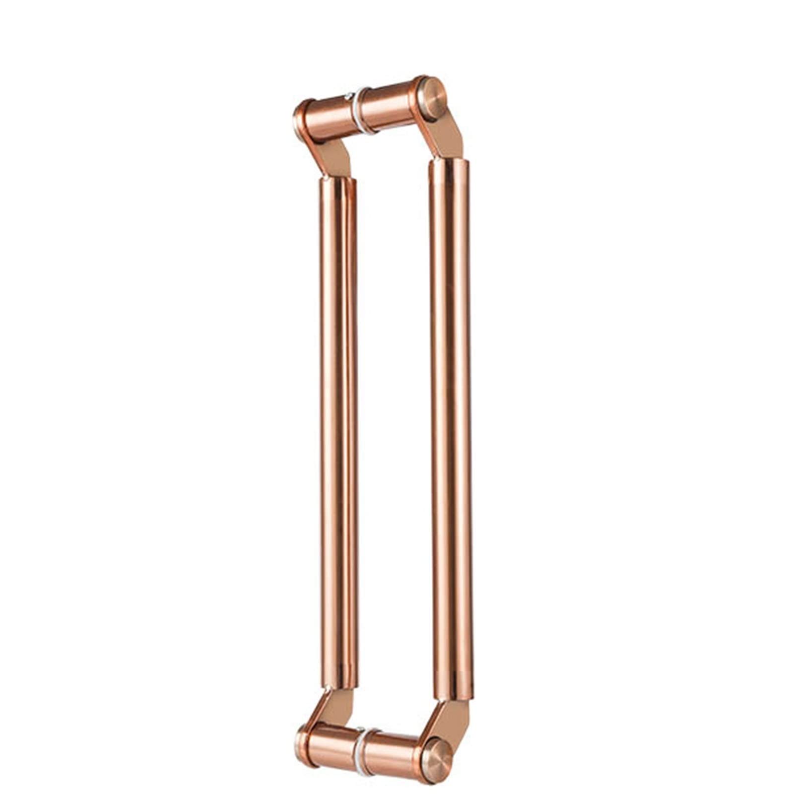 Poignée de porte grand format 80 cm en inox brossé argent avec kit