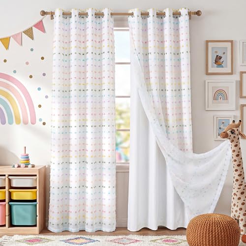 RYB HOME Rainbow Double Layer Curtains
