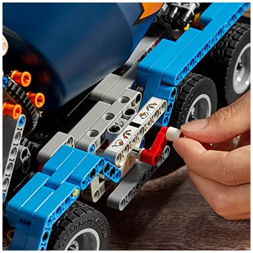 LEGO Building Block Technic Multicolour Plastic Concrete Mixer Truck 42112 Building Set - Image 8