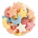 NY SPICE SHOP Gummy Glitter Sour Stars & Moons - Colors Jelly Slice - Perfect Treat for Candies lovers (1 Pound)