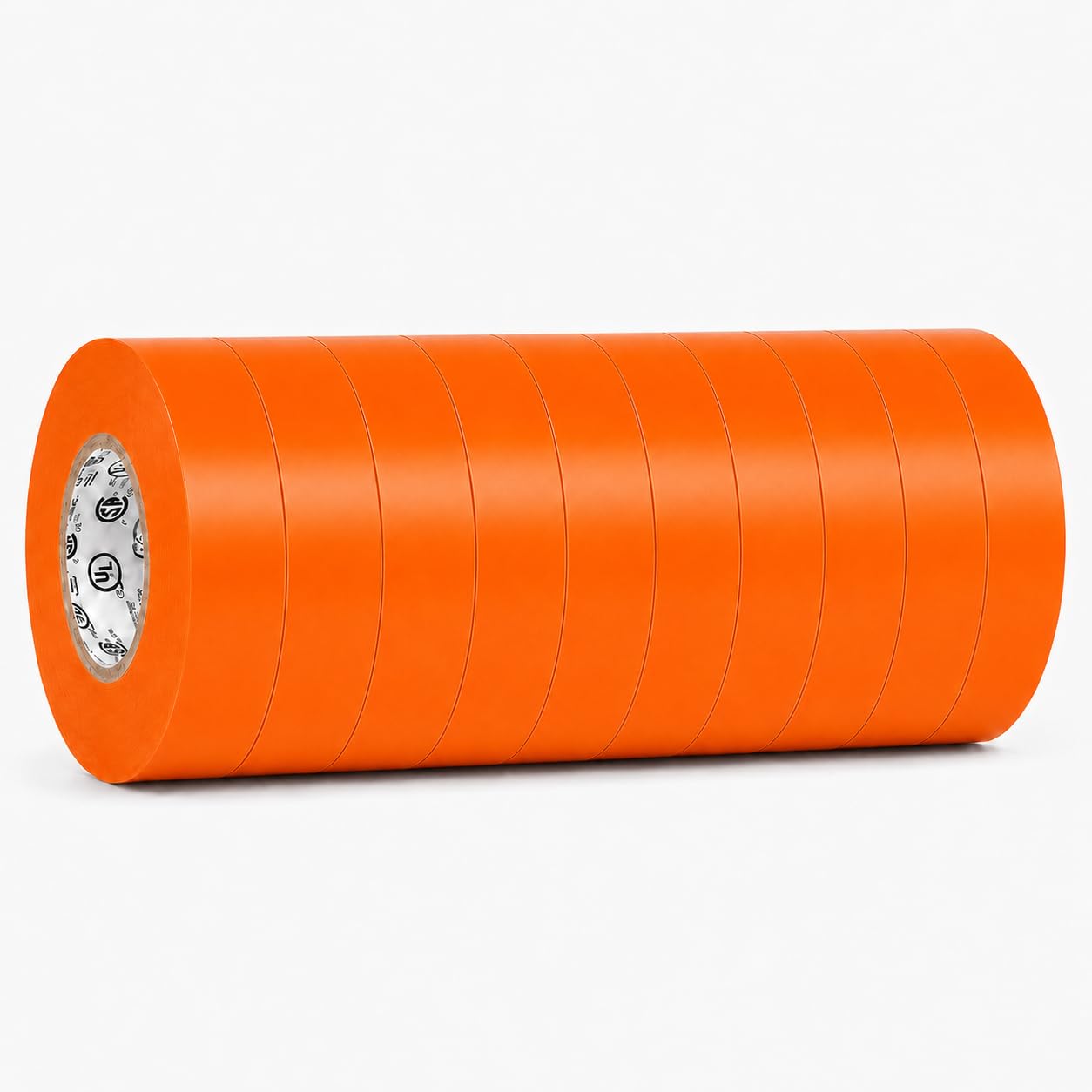 GGR Supplies EL-766AW Orange General Purpose Electrical Tape, 1 Inch x 66 Feet, 7 Mil PVC, UL/CSA Listed Core, 600V Flame-Retardant Insulation for Wire Splicing, Bundling &amp; Color Coding, Pack of 10