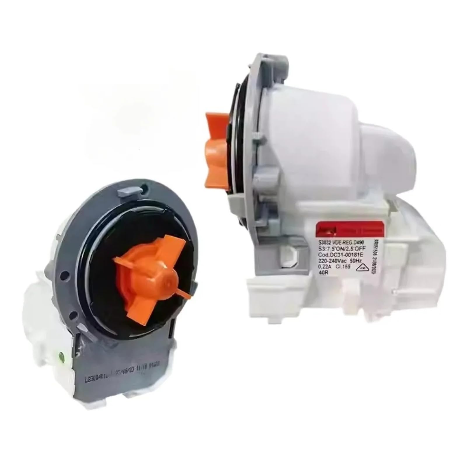 EEZII S3032 220V 50Hz DC31-00181E Drain Pump Motor，Compatible For Samsung，Washing Machine Washer Drainage Parts