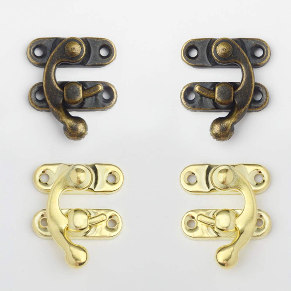 Sieraden Borst Wijn Houten Box Case Latch, Retro Vintage Toggle Koffer Hasp