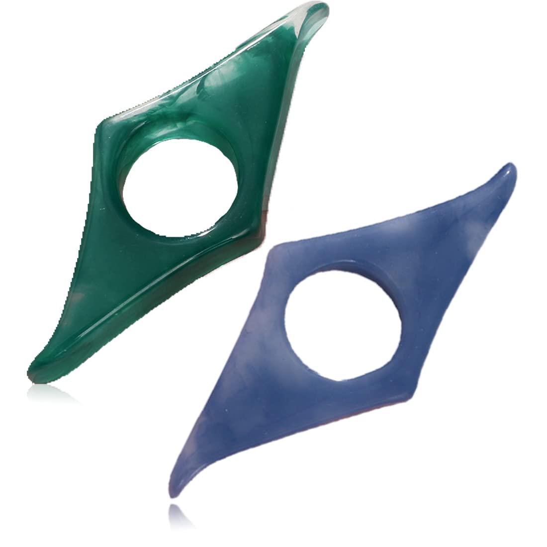 LEEQ Azul, Verde Marcador de Pulgar, Separador de Paginas Libro de Resina Book Holder Thumb Soporte para Páginas Accesorios para Libros de Lectura para Amantes de Libros (2 piezas)