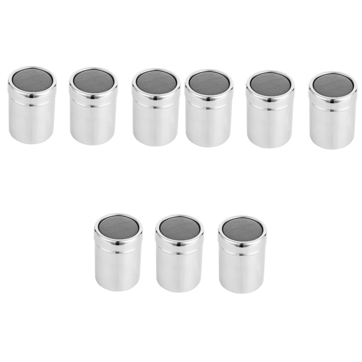 Stück Gewürzstreuer Im Glas, Pulverbehälter, Zuckerstreuer, Edelstahlstreuer, Gewürztöpfe, Streuerflaschenbehälter, Feinmaschiger Streuer, Salzstreuer Aus Stahl, Dichtes -As Shownx3pcs-Lx3pcs