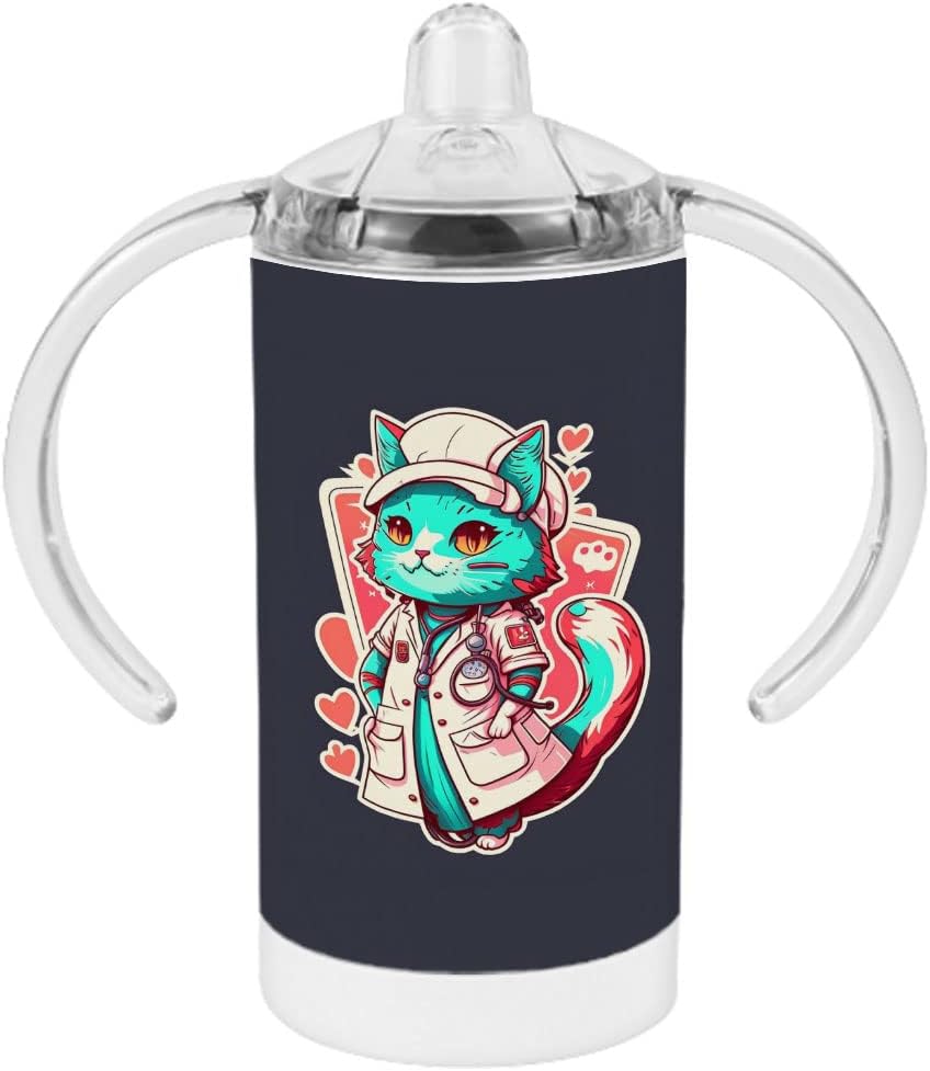 Cartoon Cat Sippy Cup - Cool Baby Sippy Cup - Funny Sippy Cup