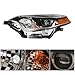 Silscvtt Headlight Front Head Lamp Replacement for Toyota Corolla 2014 2015 2016 Projector Headlight Left Side (Driver Side)