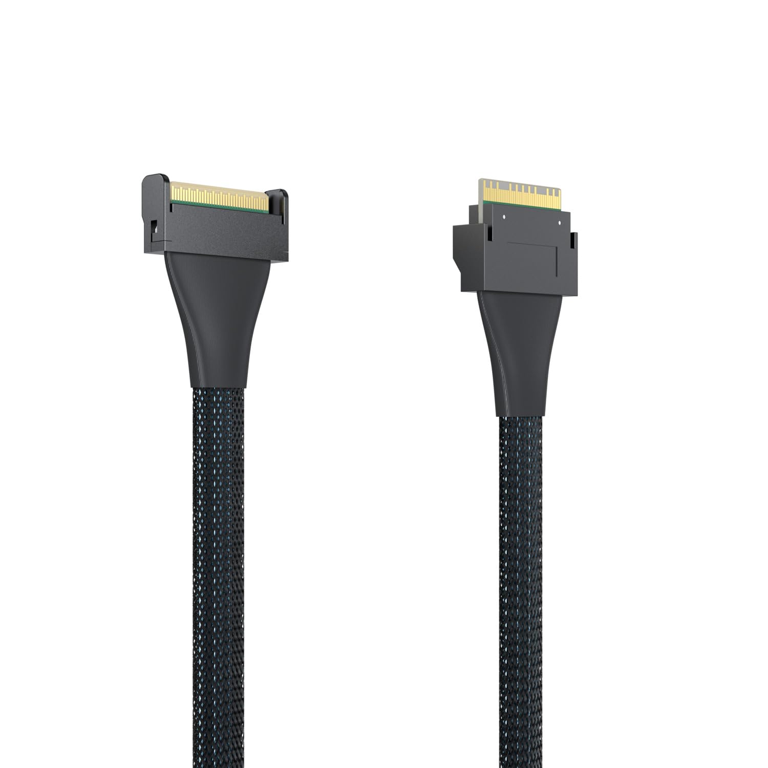 10Gtek SlimSAS SFF-8654 to MCIO SFF-TA-1016 8i Cable, Mini Cool Edge IO, Straight, PCIe4.0, 85-ohm, 0.75-m(2.46ft)