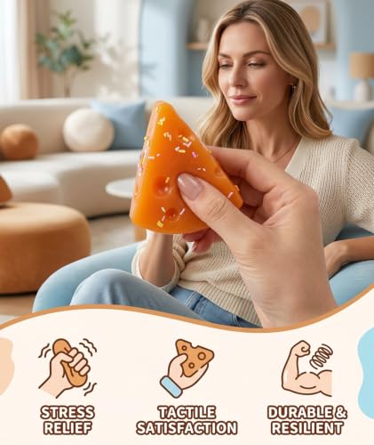 Image of 2Pcs Cheese Squishy, Taba Squishy, Dumpling Squishy-Stretchy Food-Shaped Sensory (brown1)