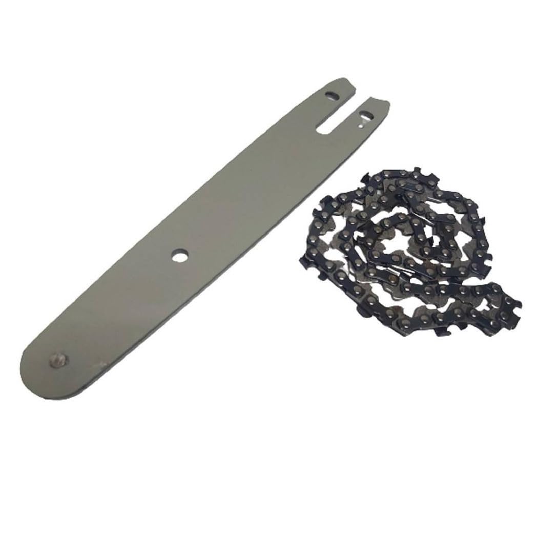Trade Shop - Kit Barra + Catena 12" Ricambio da 12 Pollici per Mini Motosega A Batteria -