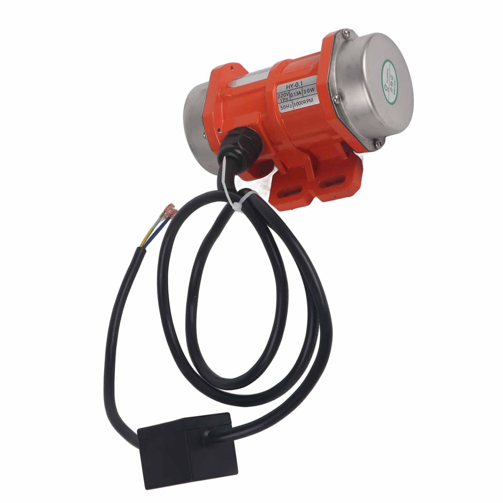 Cocoarm Motor de Vibración Ajustable de 220 V Motor Asíncrono Monofásico 3000 RPM Aleación de Aluminio IP66 a Prueba de Agua para Equipos de Construcción de Minería de Vibración de Concreto (30W)