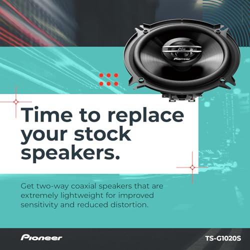 Image of Pioneer TSG1020S -2-10.16 cm (4 inch) 2-Way G-Series 210W Car Coaxial Wired Speakers (Black)