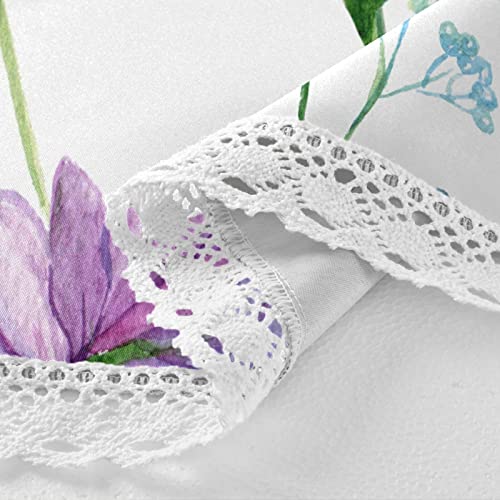 Xigua Beautiful Flower And Blue Dragonfly Round Tablecloth 60In,Table Cover Water Resistant Spill Proof Large Table Cover For Indoor & Outdoor Family Gathering Dinner, Hotel, Bbq #TOP2