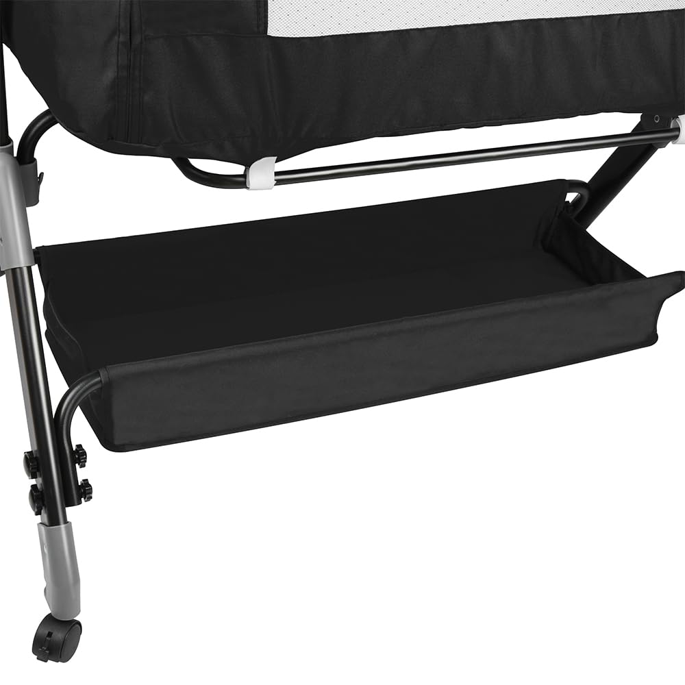 Culla 3 In 1 Fianco Letto Con Dondolo - Regolabile In Altezza, Fino A 25kg - Bianco Sporco - Foto 4