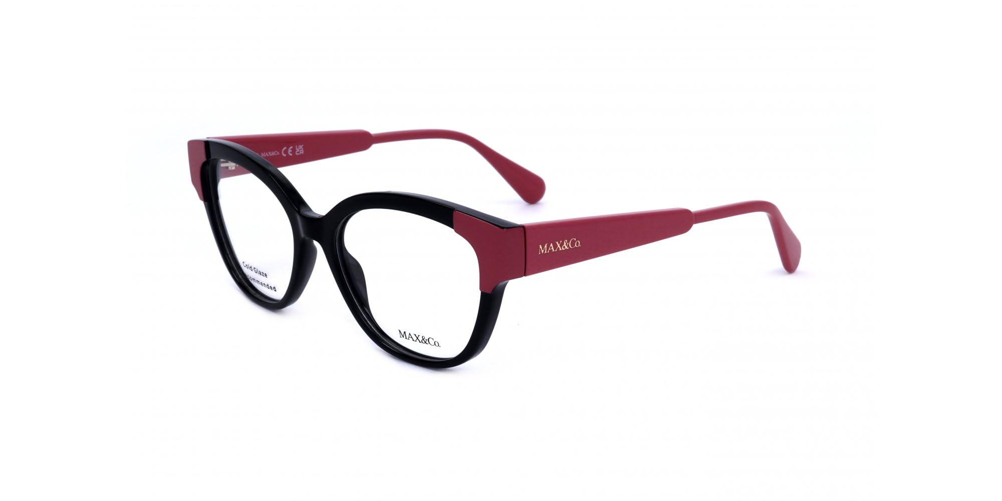 Max&Co. Brille mit Sehstärke für Damen optional mit Sonnenbrillentönung oder Blaulichtfilter, Rund, gefertigt aus Kunststoff (inklusive Brillenetui)