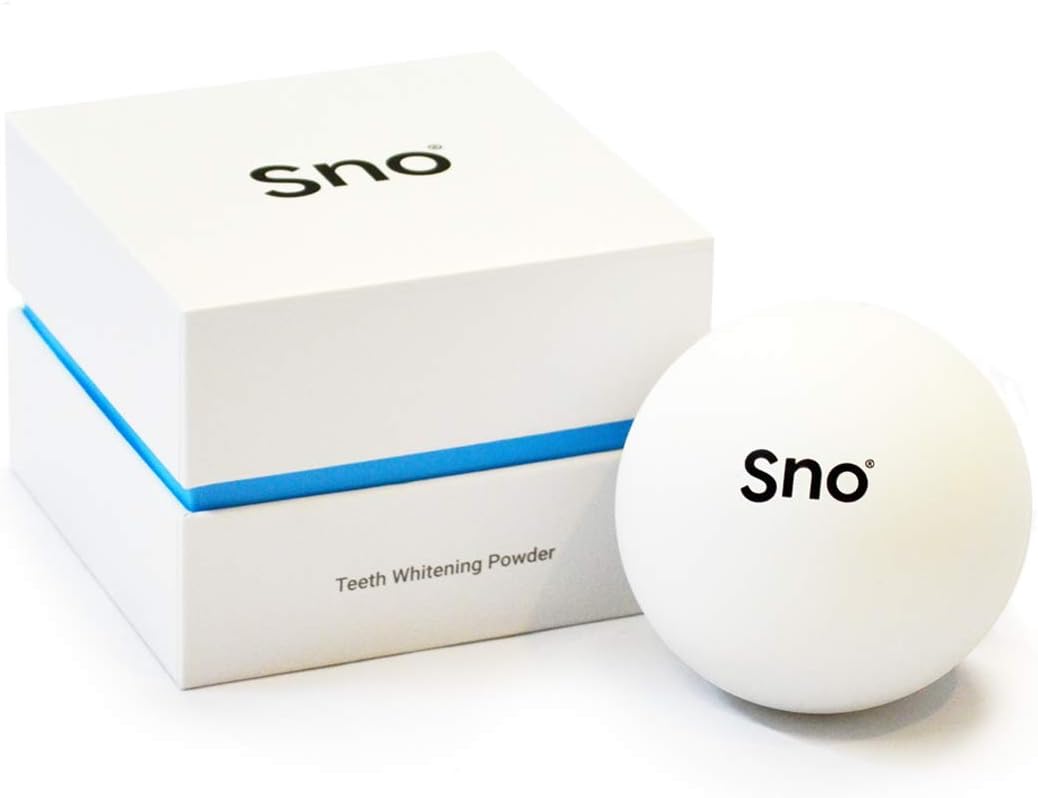 Sno Hybrid Teeth Whitening Powder | with Activated Charcoal | Whitens Teeth | Removes Plaque and Lifts Stains | 97% Natural | Ice Mint Flavour