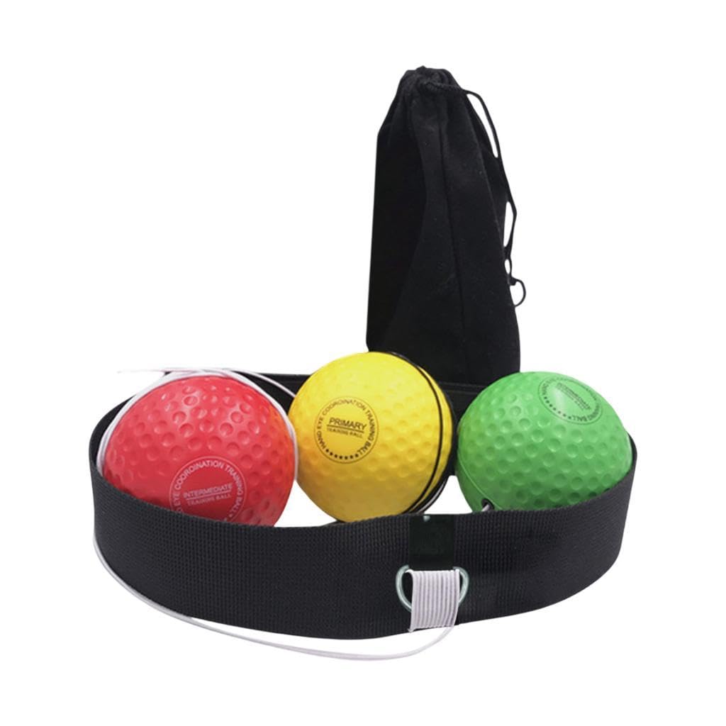 Boxing Reflex Ball Headband Fitness Boxing Gear Workout Reflex Punching Ball 1 Headband 3 Ball-image-46
