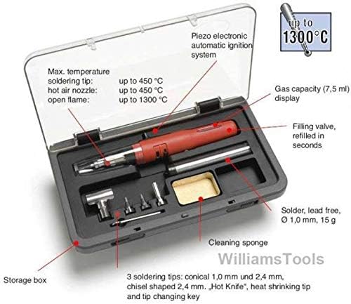 Gas Soldering Iron Set - Piezo (No Gas)