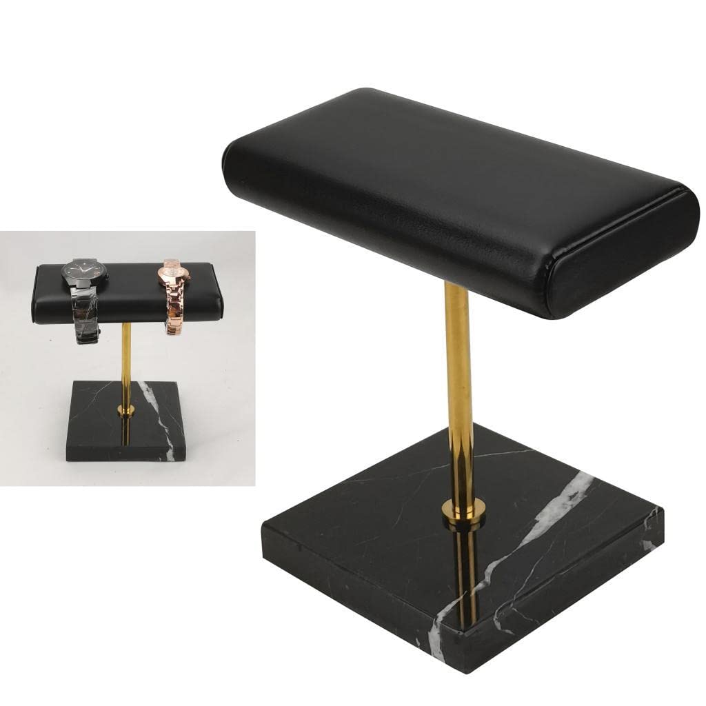 Montre Présentoir Porte-Bracelet Support Bijou Organisateur Collier en Marbre Noble Cuir PU Élégant Adapté pour Rangement de Montres Homme Cadeau