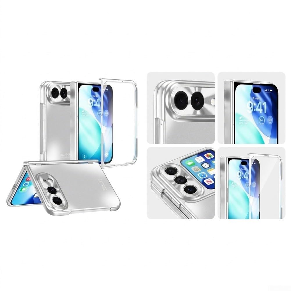 Funda para iphone XR Mate Semitransparente PC 100g Funda para(Silver)
