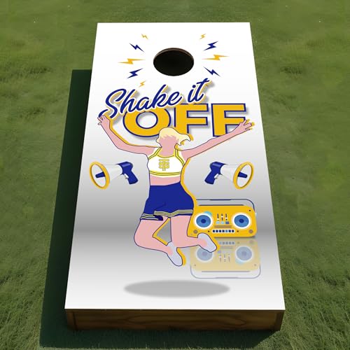 Adesiivo Studio Shake It Off Cornhole Board Wraps - Custom Stickers for Outdoor Games - Cheer and Play with ‘The Players Gonna Play’ Vibe!, Dance, Can't Stop Won't Stop Grooving, Cheer Spirit