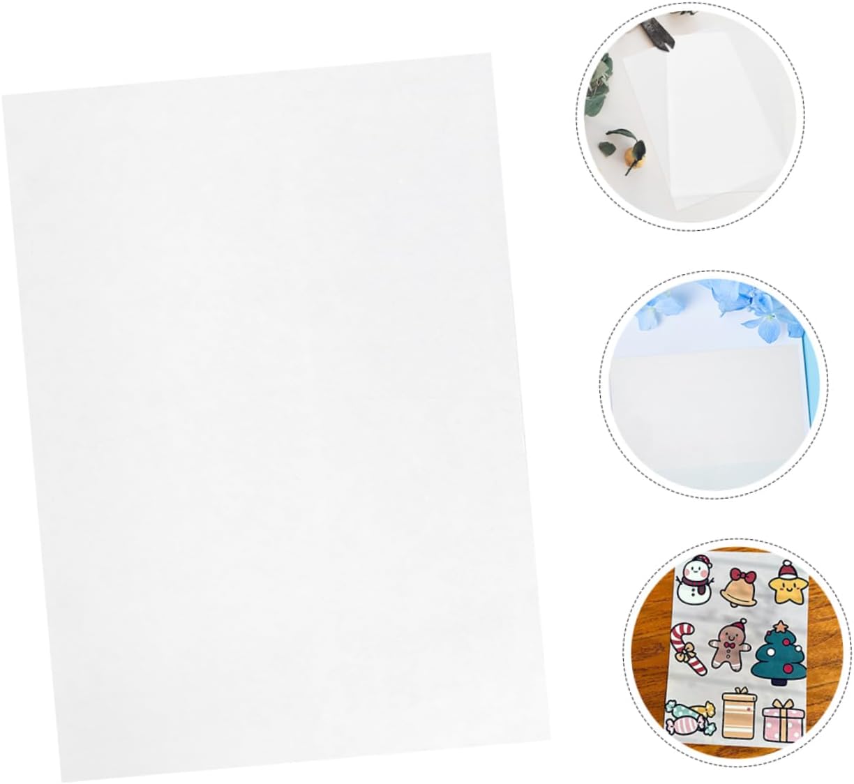 Lurrose 12sheets Printable Shrinkable Plastic Film Sheets for Diy Crafts Heat Shrink Sheets for Card Making and Decorations Printer-compatible Versatile Craft Supply