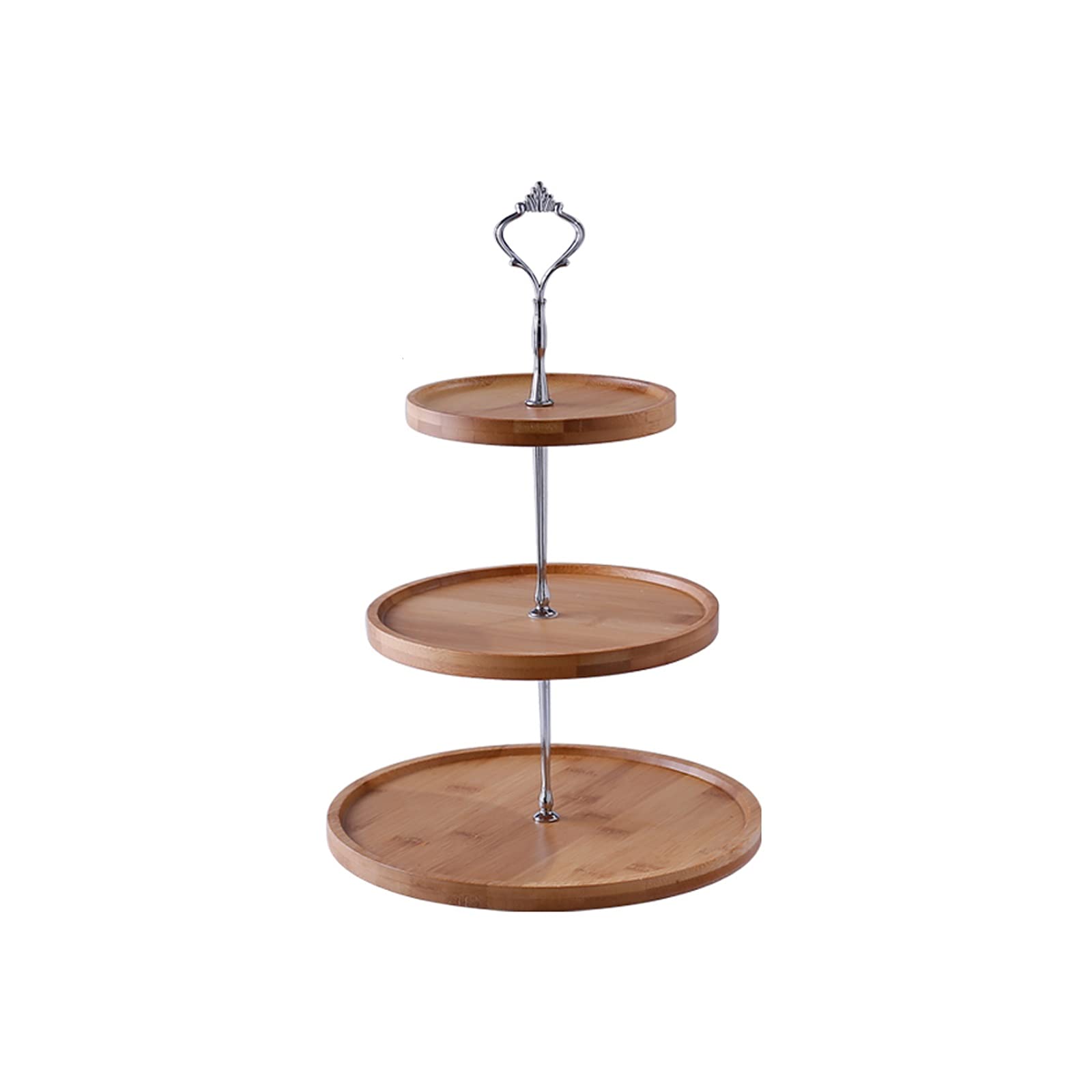 Présentoir à Gâteau 3 couches en bambou gâteau stand Creative Dessert Présentoir Retro Afternoon Tea Dessert Table gâteau de mariage Assiette pâtisserie stand Stand de Gâteaux