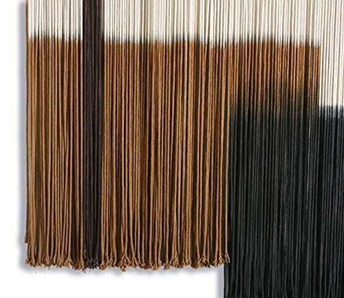 Flber Macrame Wall Hanging Large Dip Dye Tapestry Fiber Wall Art Boho Bedroom Décor 59''W*35''L thumb #1