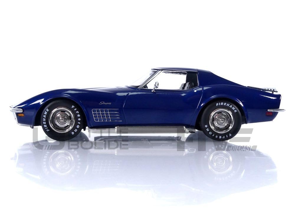 Miniature KK Scale 1/18 Chevrolet Corvette C3 Stingray 1972 - Bleu Métallisé