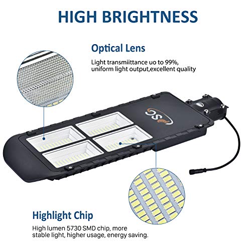 300W Solar Street Lights Outdoor Lamp, 480 LEDs 12000 Lumens, with Remote Control,Light Control, Dusk to Dawn Security Led Flood Light for Yard, Garden, Street, Basketball Court