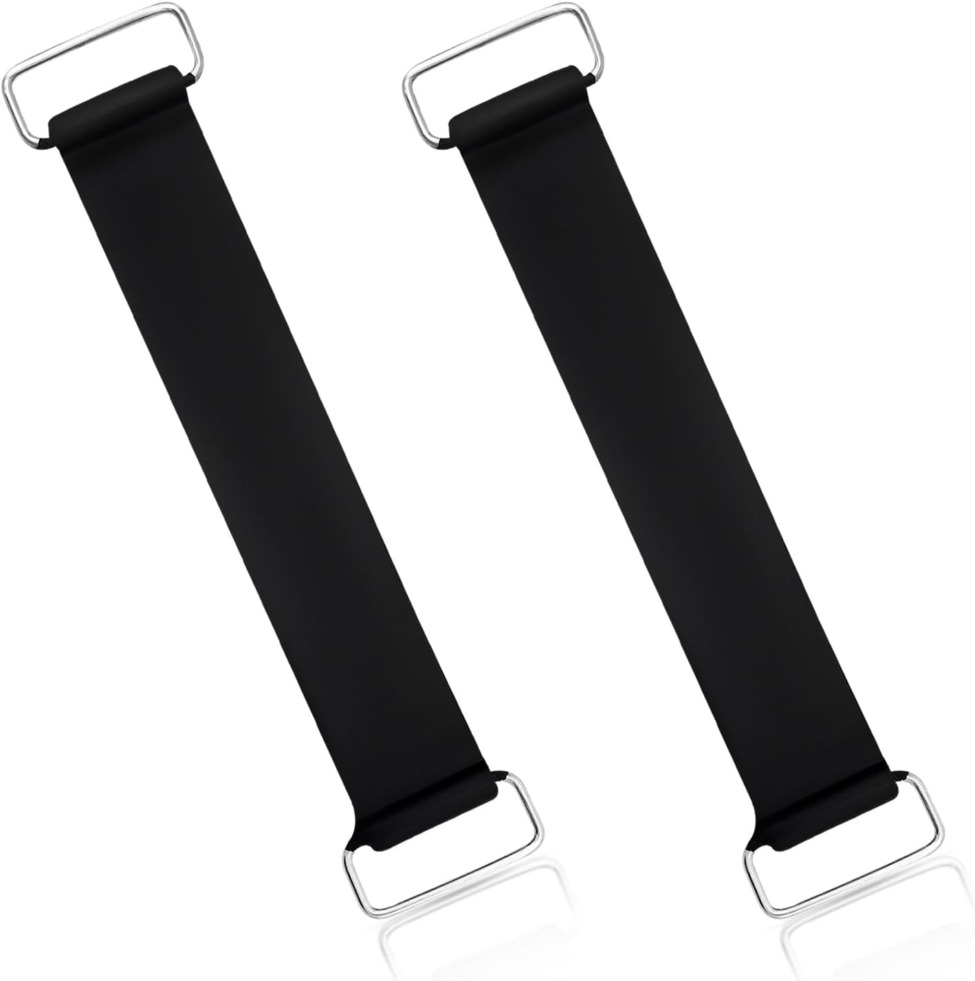 Ohleats Motorcycle Battery Strap, Rubber Band Battery Fixed Strap Replacement, Stretchable Battery Strap Holder Belt with Metal Buckles, Scooter Motorcycle Accessories Parts (2 PCS)